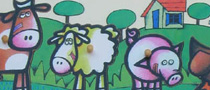 Encajable decreciente de animales de granja