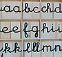 Abecedario de letra manuscrita en madera (caja)
