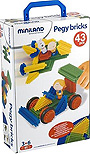 Pegy bricks 43 piezas. Maleta Asa