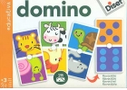 Domin� de animales y puntos. Reversible.