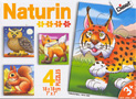 Naturin animales del bosque. Puzzle.