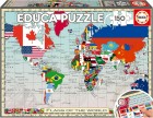 Puzle 150 piezas. Banderas del mundo