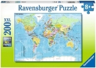 Mapa del mundo. Puzzle 200 piezas XXL