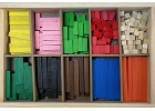 Caja de regletas de madera de distinto tamaño (300 piezas) Faibo