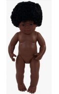 Muñeca bebé afroamericana 38 cm