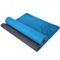 Esterilla de Yoga TPE. Bicolor. 6 mm. Antideslizante. Azul turquesa