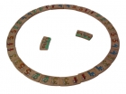 Domino circular de nmeros de madera
