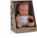 Muñeca bebé caucásica con ropa (21 cm)