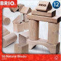 Bloques construcción de madera natural (50 piezas) Brio
