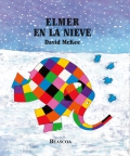 Elmer en la nieve.