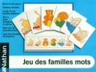 Juego de las familias palabras. Jeu des familles mots