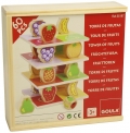 Torre de frutas en caja de madera (60 piezas)