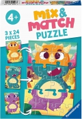 Mix&Match puzzle. Dinosaurios para mezclar (3 x 24 piezas)
