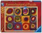 Estudio de color: Cuadrados con crculos concntricos. Kandinsky. Puzzle de 1500 piezas