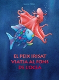 El peix Irisat viatja al fons de l'oce.