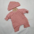 Pijama con gorro rosa (32cm)