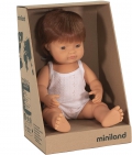 Baby caucásico pelirrojo niño con ropa (38cm)