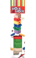 Block a Block de madera en colores.