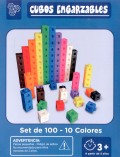 Cubos engarzables. Set de 100 (10 colores)