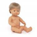 Muñeco bebé rubio oscuro (38 cm)